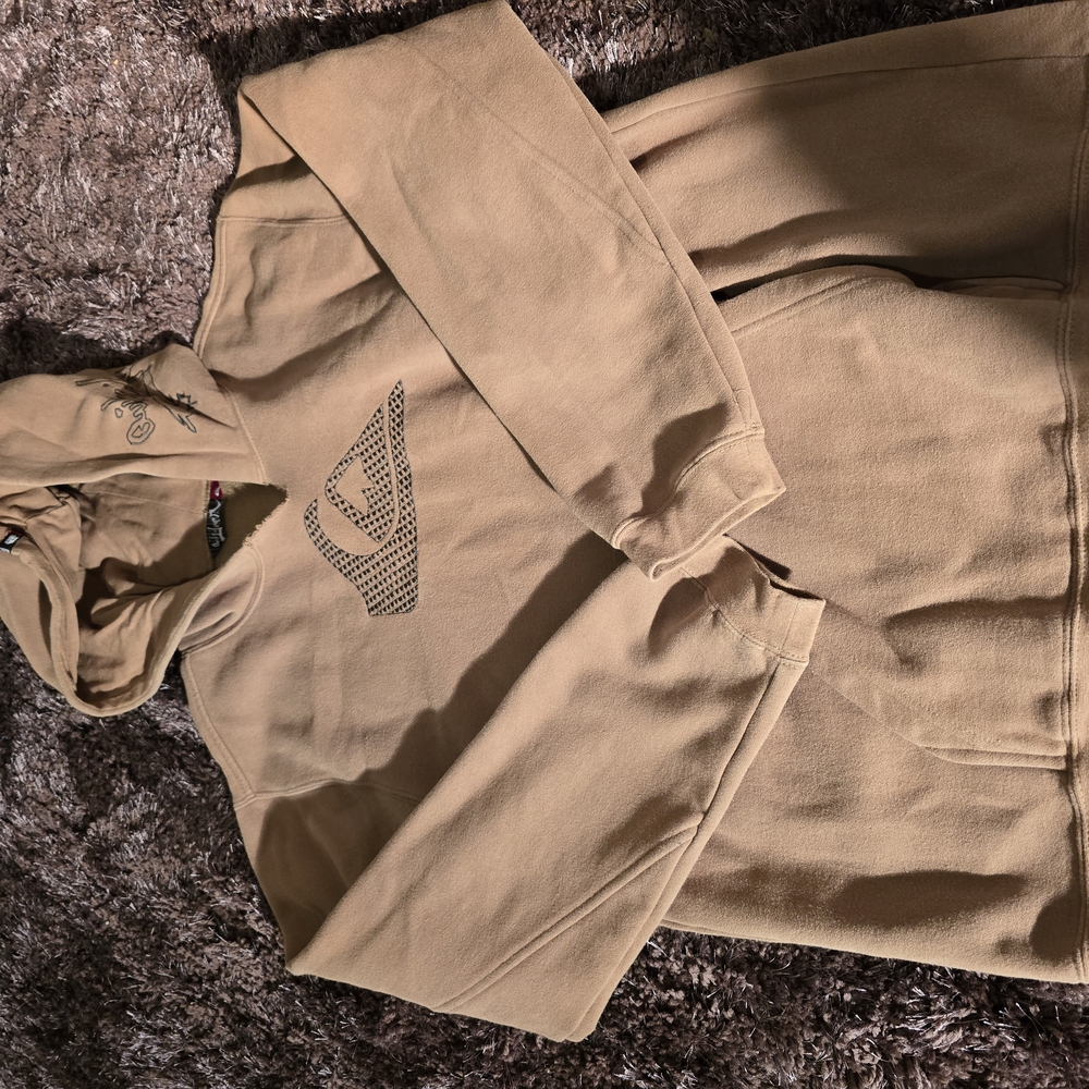 Tan Quicksilver, Kids Xl Or Men Small Hoodie